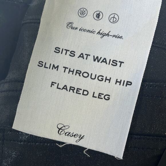 Rag & Bone Casey High-Rise Ankle Flare Pants in Coated Black Size 31 NWT - Picture 12 of 14